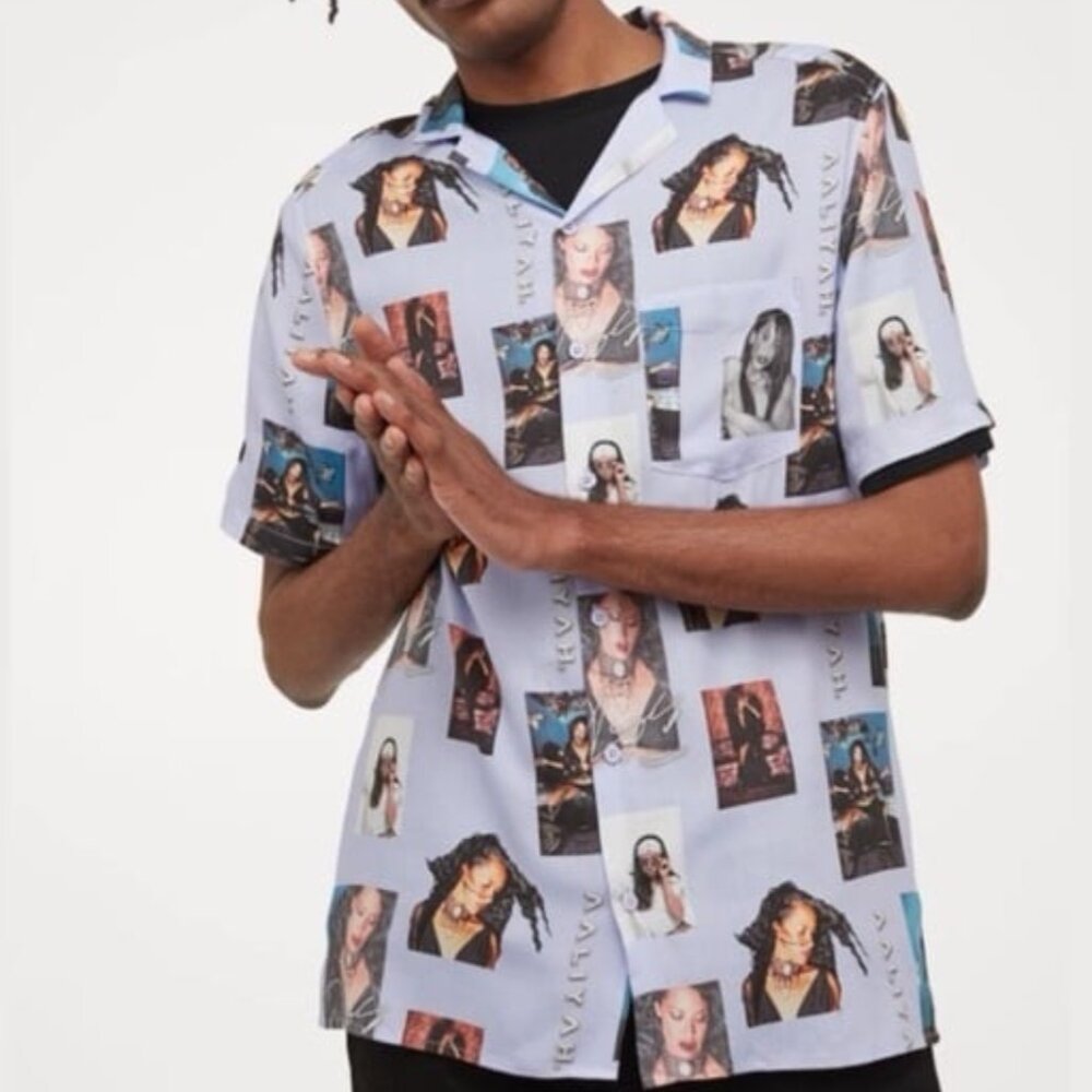 AALIYAH AUTHENTIC H&M MENS BUTTON UP